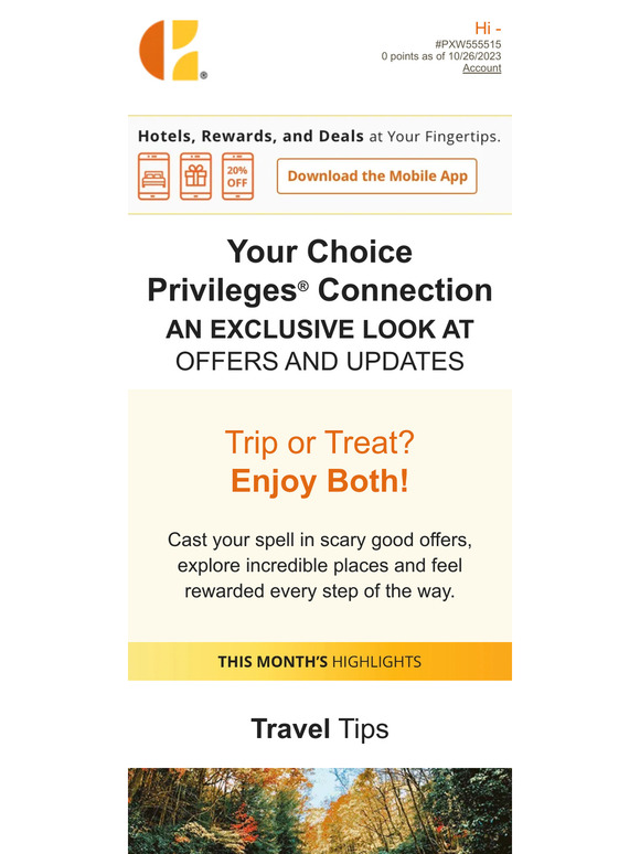 Your Account Summary—Spooktacular Deals (& More!) Inside...