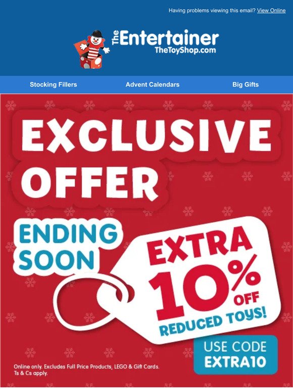HURRY! Extra 10% Off Discounted Toys! 📢