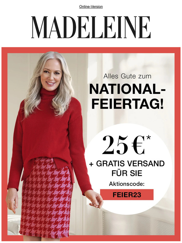 ❤️ 25 € + gratis Versand als Geschenk zum Nationalfeiertag!
