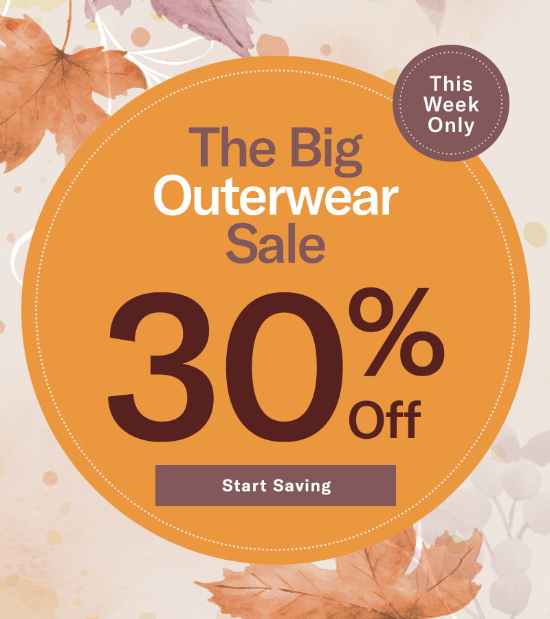 30% Off Outerwear