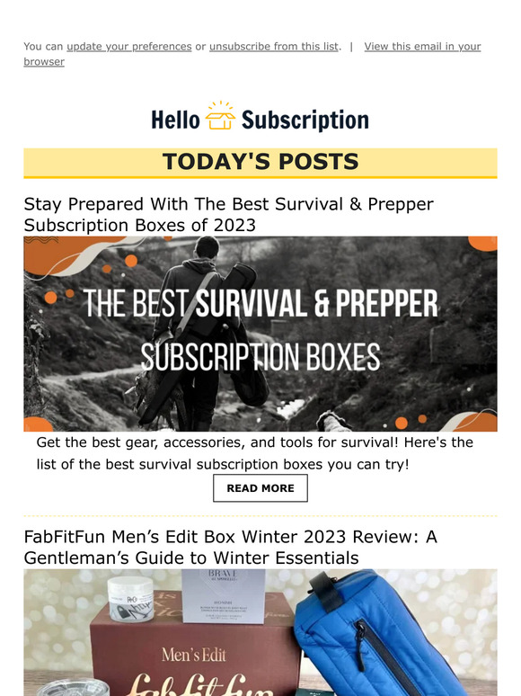 💌 Hello Subscription! Reviews, Spoilers, & Deals! 💌