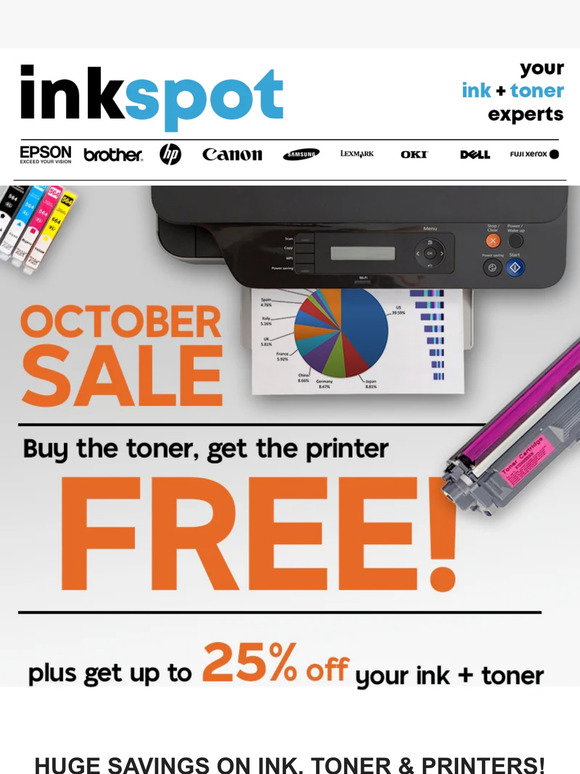 Inkspot: Refresh Your Office With a FREE Printer! | Milled