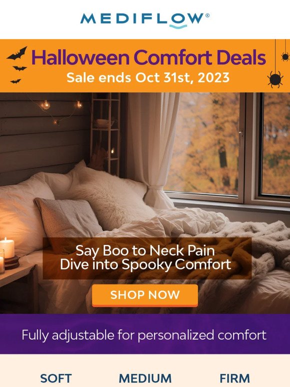 👋Say Boo To Neck Pain. Dive Into Spooky Comfort.