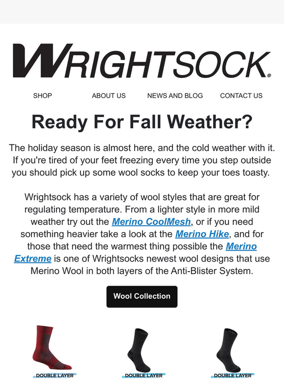 Keep your feet warm with some wool socks