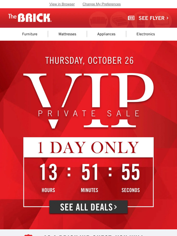 The Brick VIP Sale Extravaganza Shop Your Favorites Today! Milled