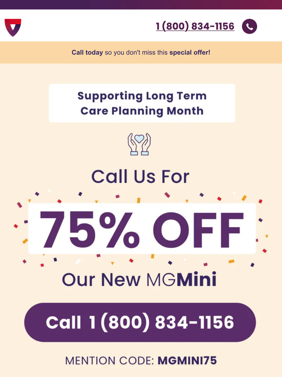 Call now for 75% off the new MGMini!
