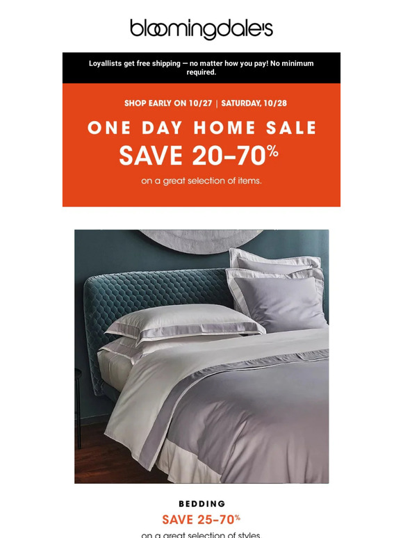 The One Day Home Sale starts now! Save up to 70