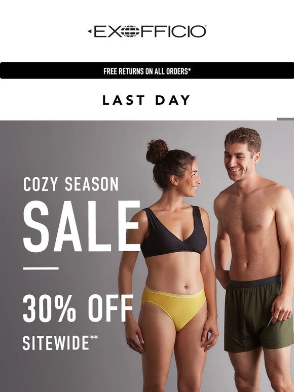 30% Off Cozy Season Sale ends today…