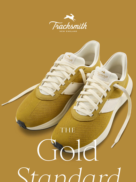 Tracksmith Available now Limited Edition Gold Eliot Runner Milled