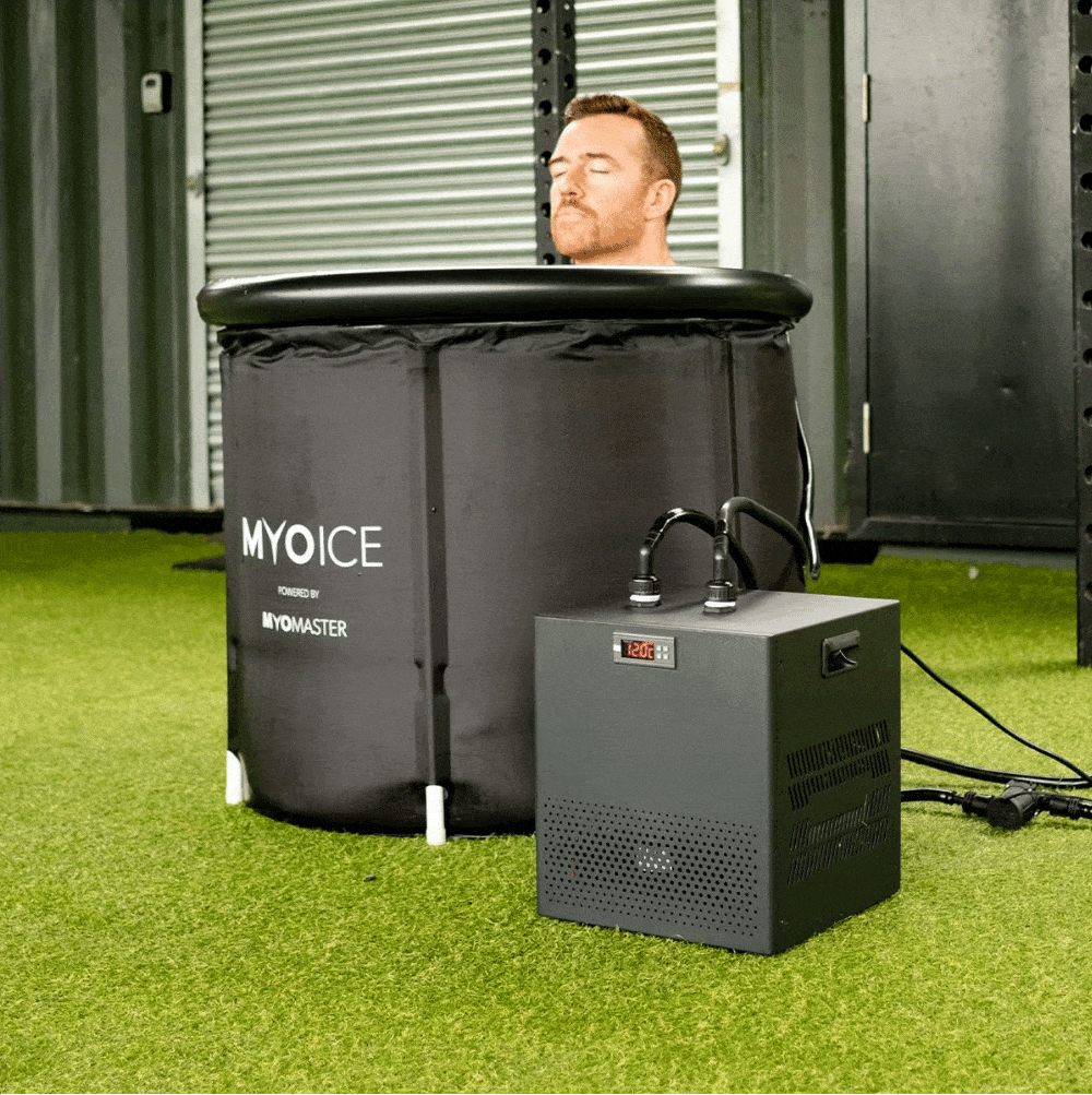 The MyoChill is taking ice bath lovers by storm. Our mini chiller connects to any portable ice bath and controls the temperature at the touch of a button.  Finally, experience the true power of cold water immersion.