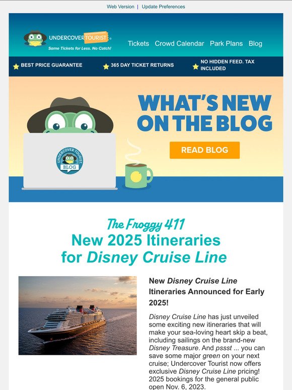 NEW Disney Cruise Line Itineraries Announced for