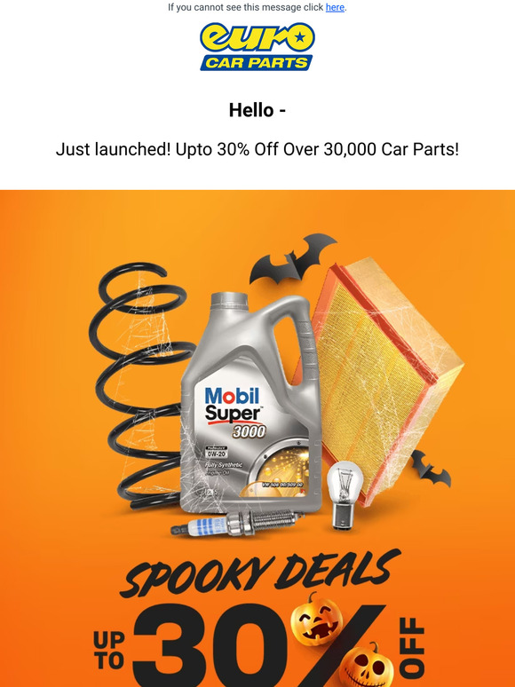 👻 Hey — Don't Be Afraid! We're Only Giving You Up To 30% Off Car Parts!