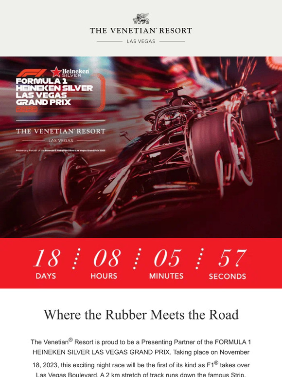 Feel the Thrill of F1® at The Venetian®