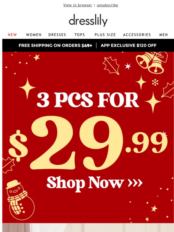 FRI-YAY!!! 3 PCS For $29.99 + Pre-Christmas Up To 90% Off