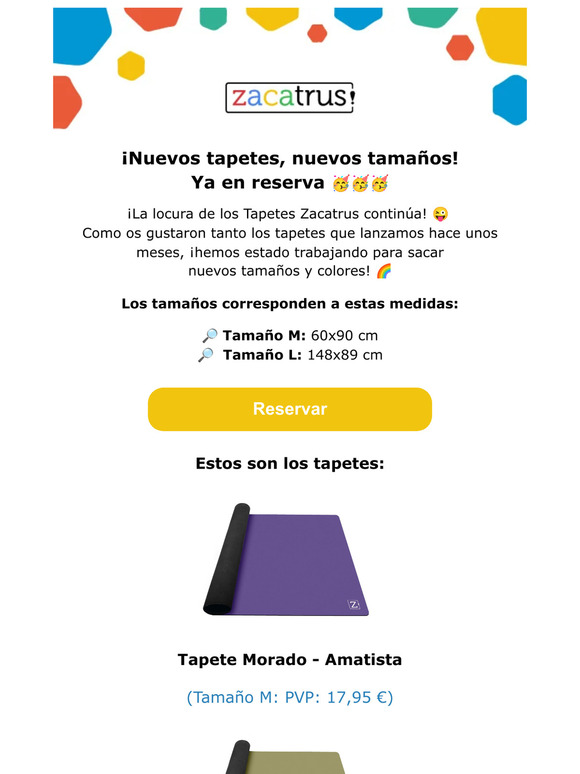 Ya puedes reservar los nuevos Tapetes 🥳🌈