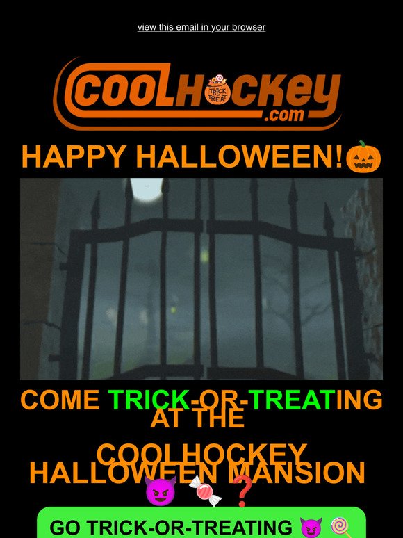 Happy Halloween! Come Trick-Or-Treating At The CoolHockey Halloween Mansion! 😈 🍭 ❓