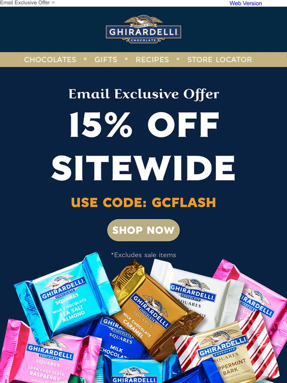 🍫 Hurry! 15% Off Sitewide Ends Tomorrow