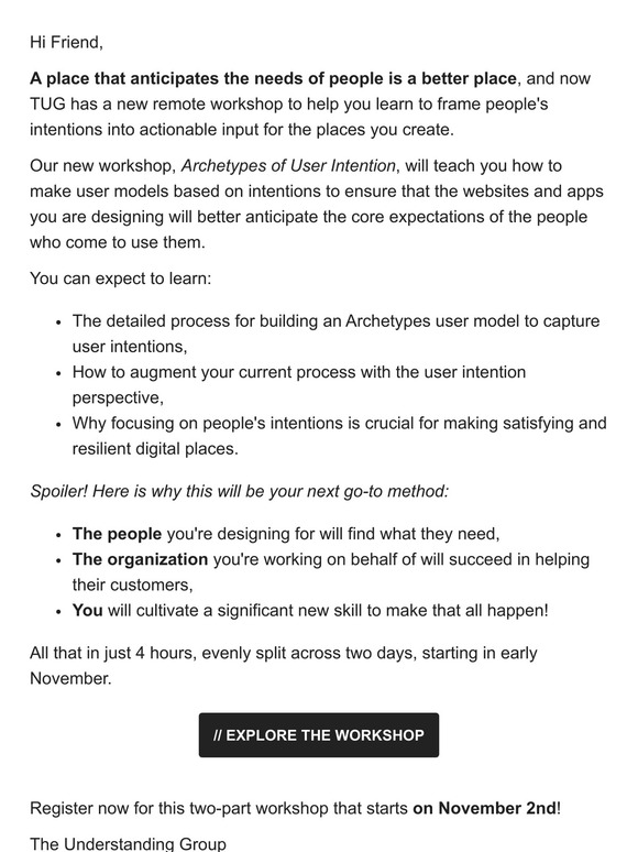 Archetypes Workshops is Here!