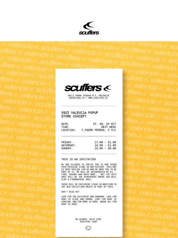 Scuffers: VALENCIA POP-UP💛 | Milled