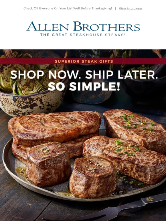 Allen Brothers Steaks Easy Impressive Steak Ts Shop Now Ship