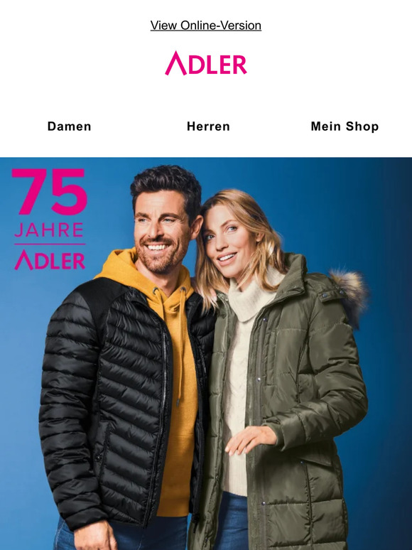 Adler Moden 20 Rabatt auf ausgewählte Marken 75 Jahre Jubiläum! 🍂