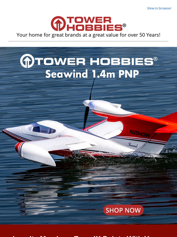 Tower Hobbies New from Tower Hobbies The Seawind 1.4m PNP Amphibian