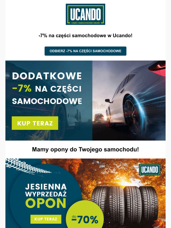 🚗 -7% na weekend w Ucando.pl