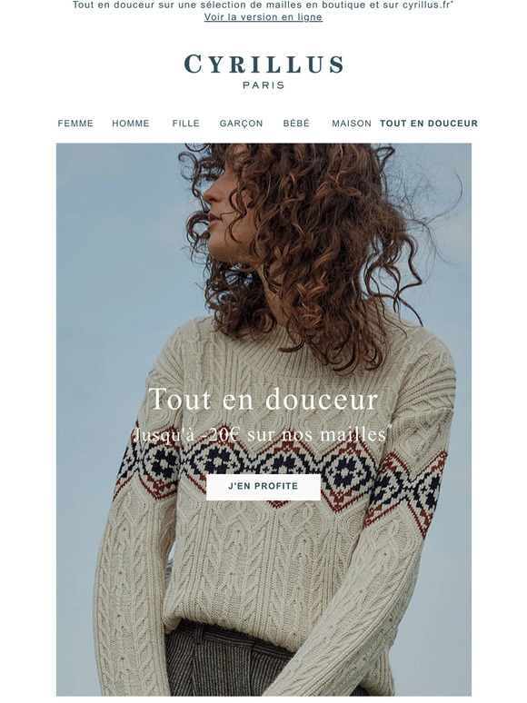Notre jacquard Héritage : Dernier week-end Jusqu'à -20€ !