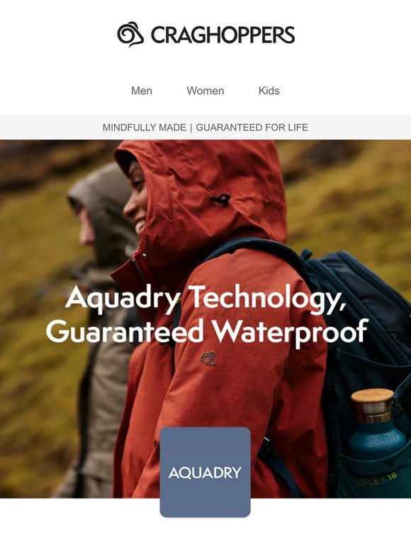 Aquadry Technology, Guaranteed Waterproof