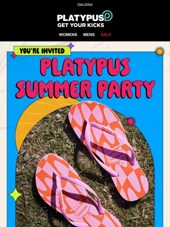 Platypus Shoes Invite Inside Summer PARTY Milled platypus-shoes-invite-inside-summer-party-milled