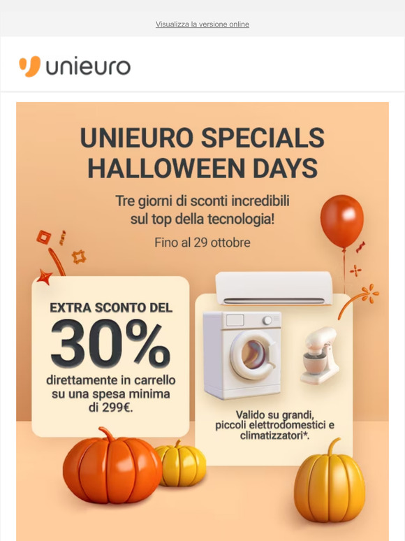🎃 Halloween Days: 3 giorni di sconti incredibili!