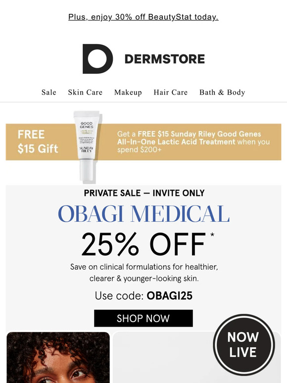 25% off Obagi Medical's visibly-effective formulas