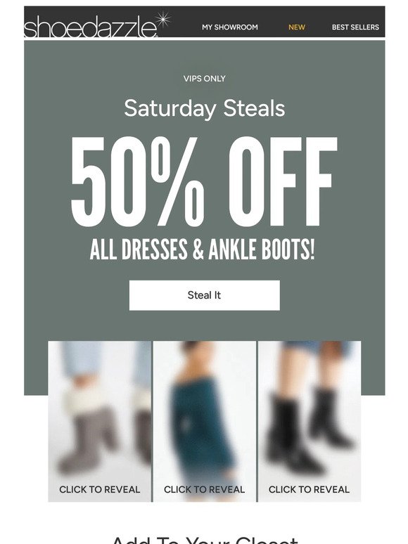 50% Off Dresses & Ankle Boots🤯