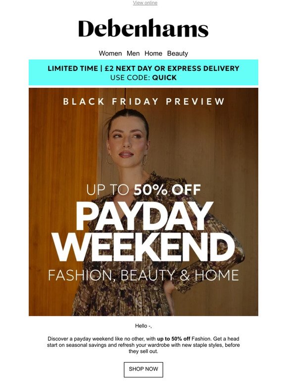 Black Friday's come early this payday weekend —