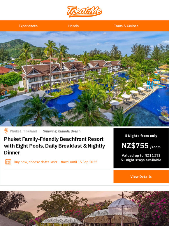Chase the sun ☀️ with these deals in Phuket, Bali, Cairns & Cook Islands