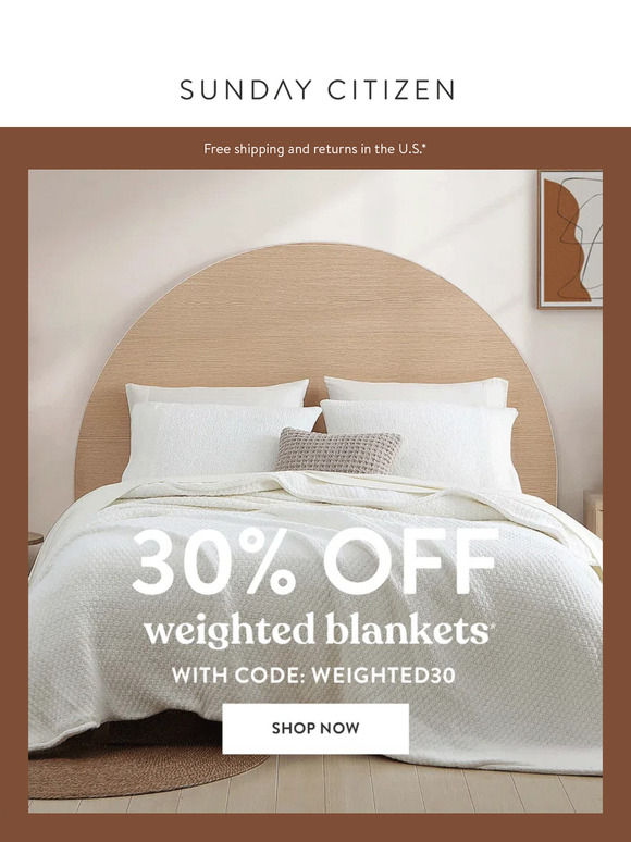 30% OFF WEIGHTED BLANKETS ✨
