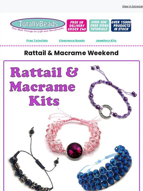 Rattail & Macrame Kits back in stock