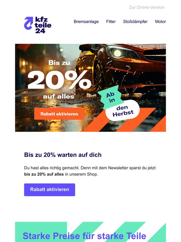 Bis zu 20% – Verpasse nicht unsere Herbst Deals