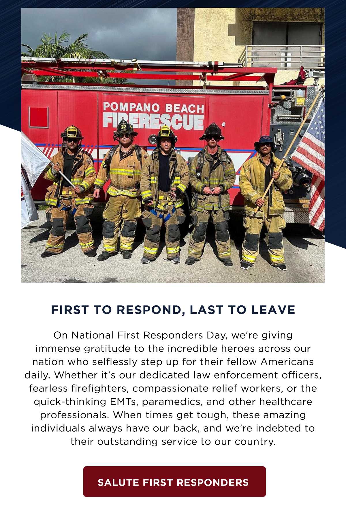 Allegiance Flag Supply National First Responders Day Milled