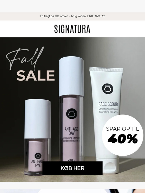 FALL SALE: Spar 20-40% 😍 Tilbud udløber i dag...