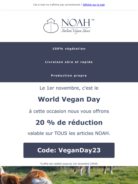 :seedling : 20% de réduction sur TOUT pour le World Vegan Day ! 🌍:shopping_bags :