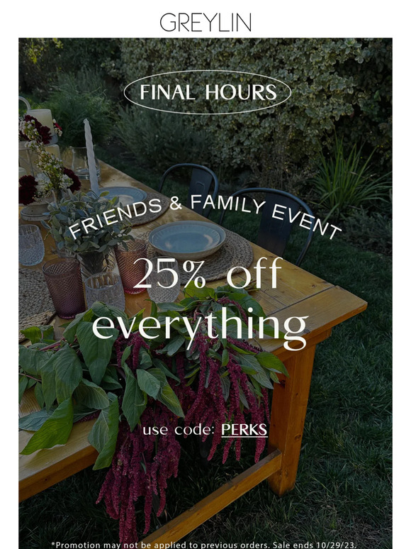Final Hours To Save 25% Off
