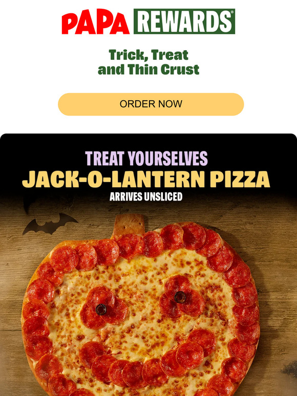 Papa John's Thin Crust, Big Flavor Meet Our Jacko'lantern Pizza! 🎃