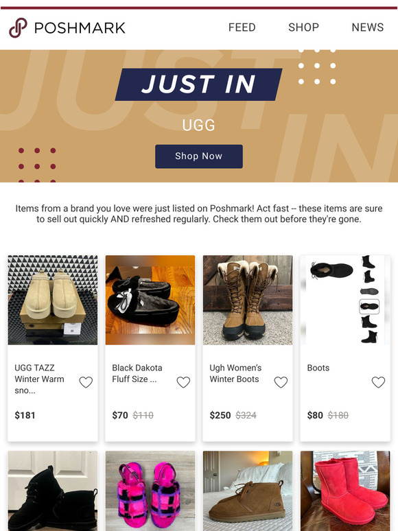 Just In: UGG at up to 70% off