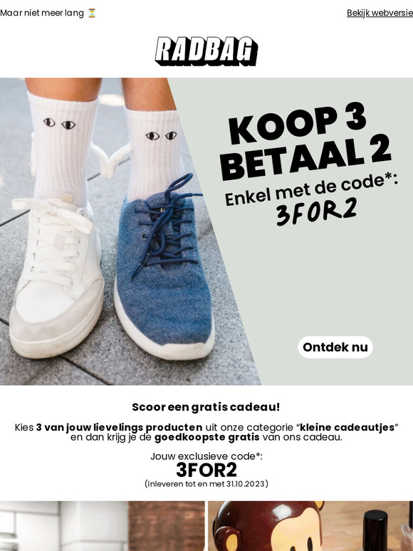 Exclusief voor jou: 3 halen 2 betalen 💸