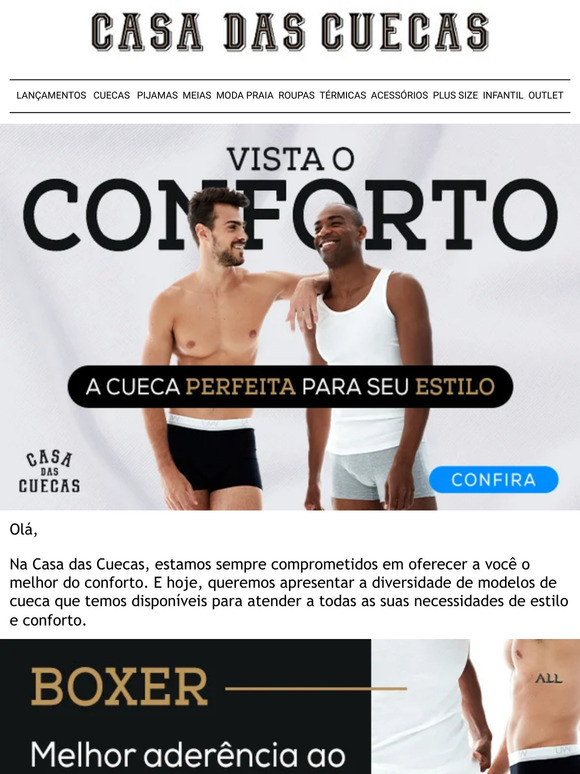 Conheça a Diversidade de Modelos de Cueca!