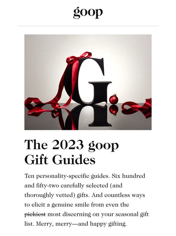 the 2023 goop gift guides