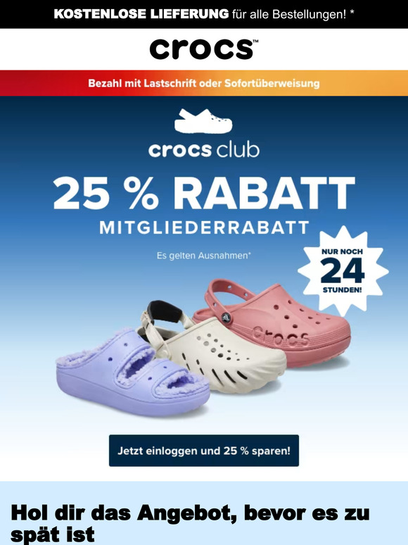 Letzte Chance für 25 % Rabatt!