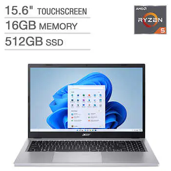 Acer Aspire 3 15.6-inch Touchscreen Laptop with AMD Ryzen 5 Processor