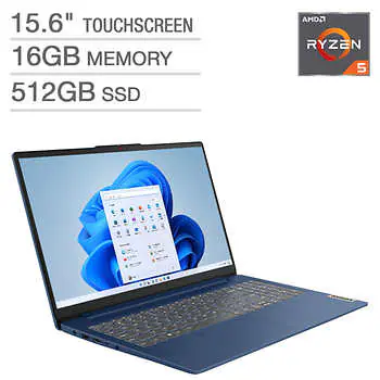 Lenovo IdeaPad Slim 3 15.6-inch Touchscreen Laptop with AMD Ryzen 5 Processor